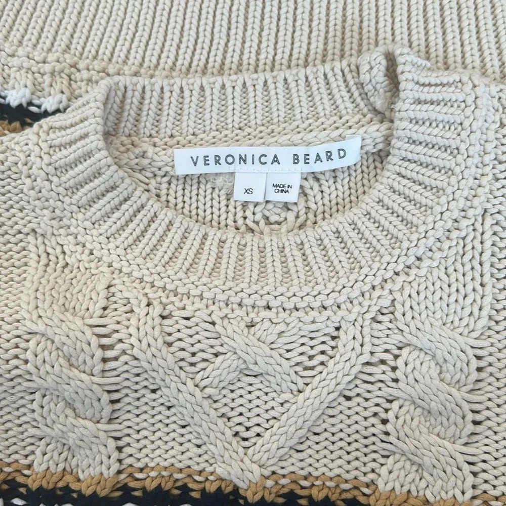 NEW Veronica Beard Bruna Cream Pullover Sweater | size XS - Picture 10 of 11